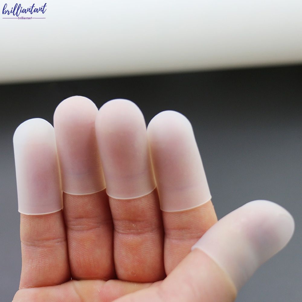 Set 5 đầu bọc ngón tay bằng silicon co giãn chống bỏng bảo vệ khi nướng bbq