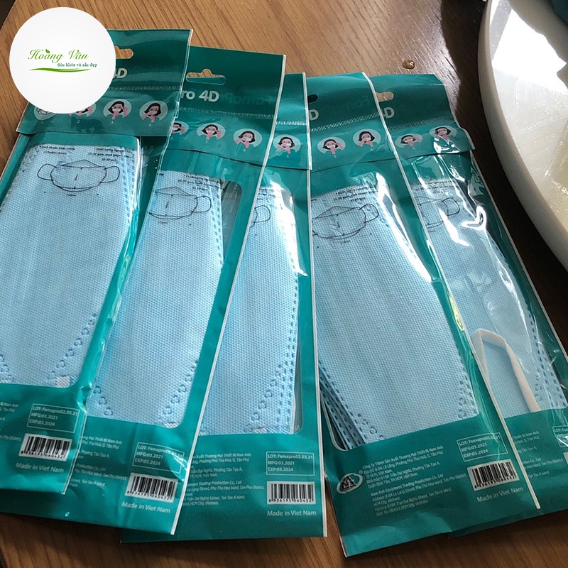 [Combo 5 Bịch] Khẩu trang Nam Anh Famapro 4D - Bịch 5 cái