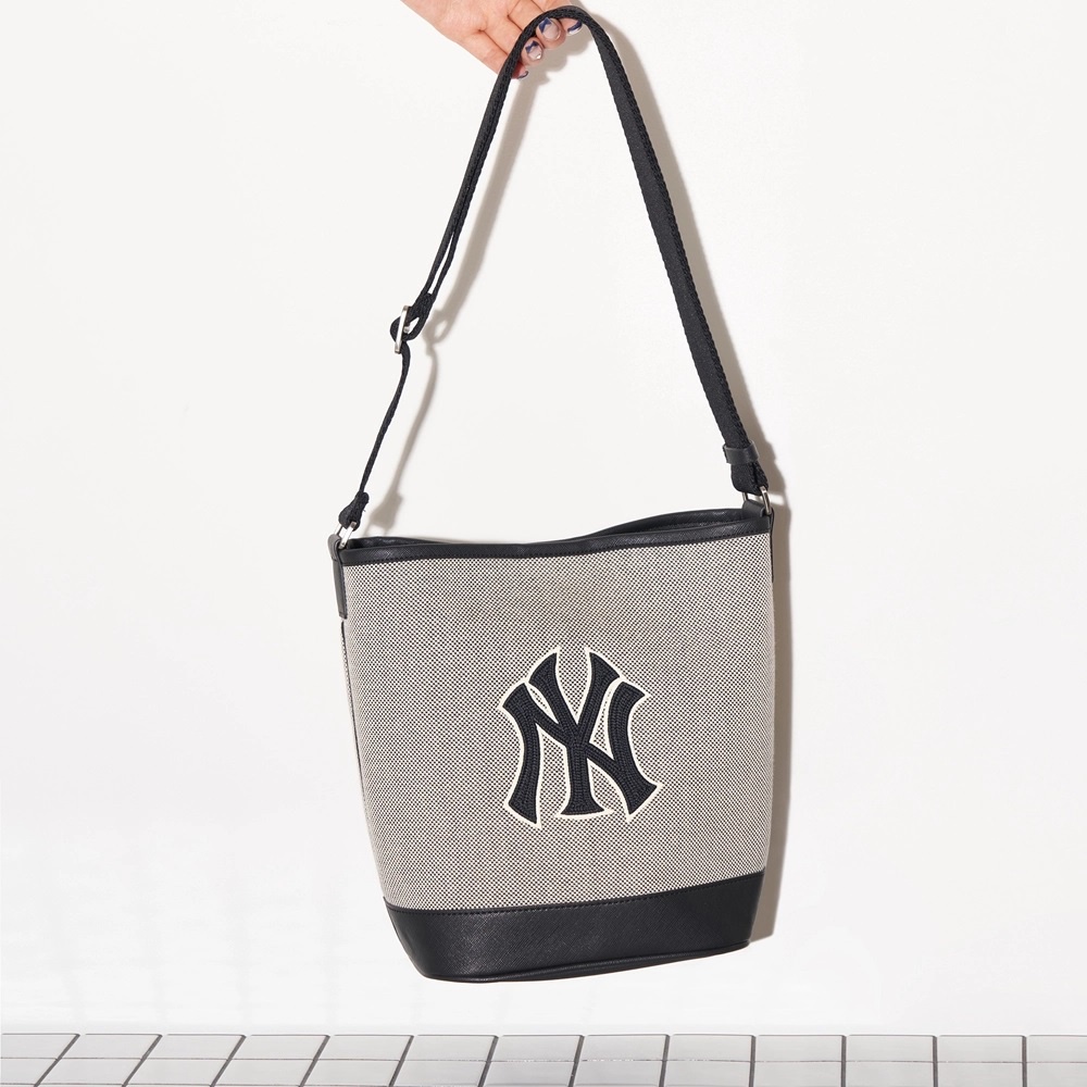 TÚI MLB NY BUCKET ĐEO CHÉO BASIC CANVAS PHỐI DA