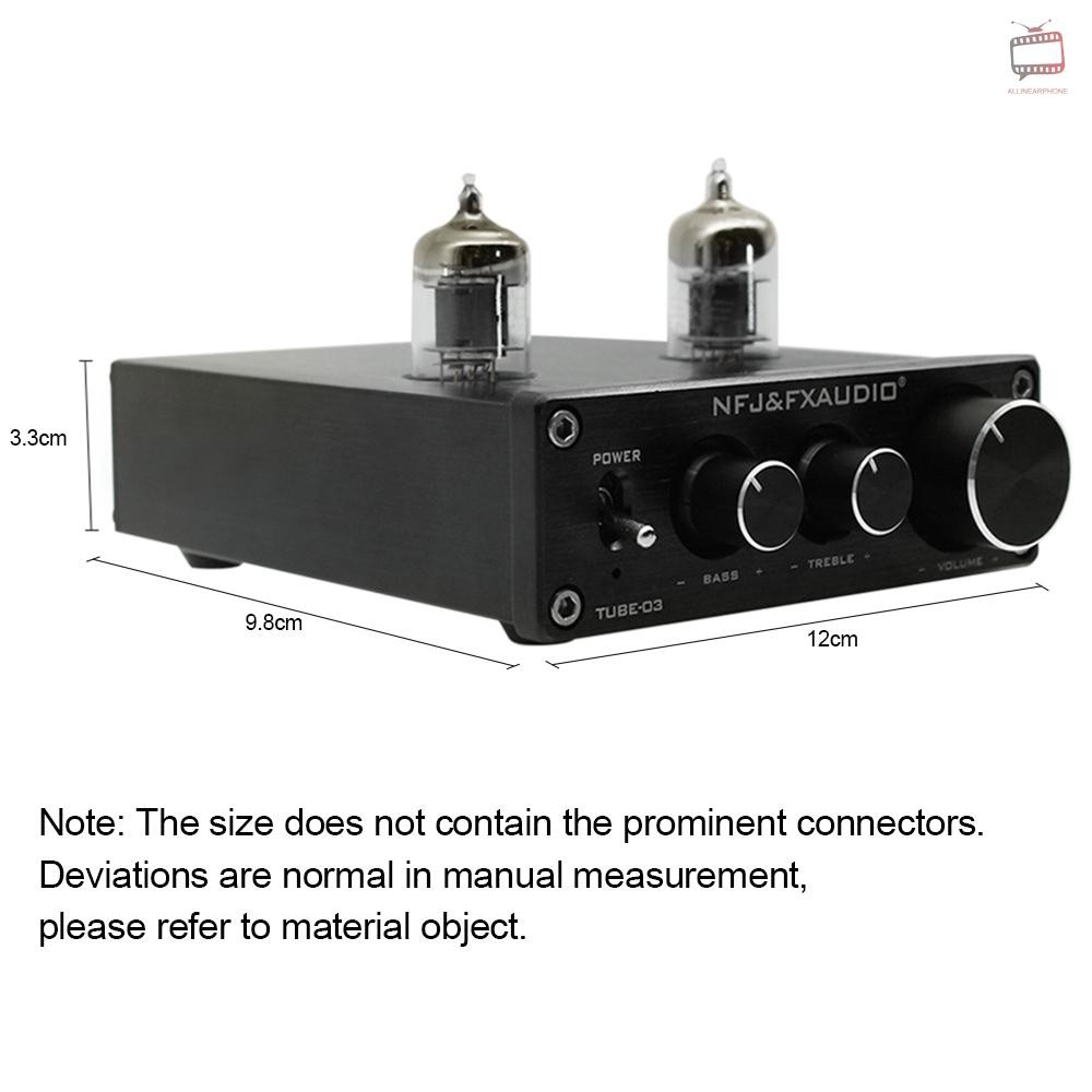 Bộ tiền khuếch đại âm thanh Al FX-AUDIO TUBE-03 HiFi mini 6K4 ống chân không RCA phích cắm US cho thiết bị nghe nhìn