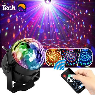 Điều khiển - đèn led xoay 7 màu vũ trường nháy chớp theo nhạc bay phòng sân khấu cảm ứng nhạc .