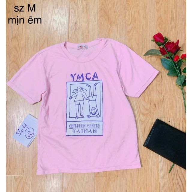 Áo thun màu hồng size M. A64