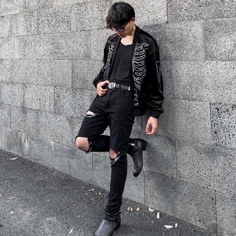 Quần jeans xích đen - Chain Black Jean