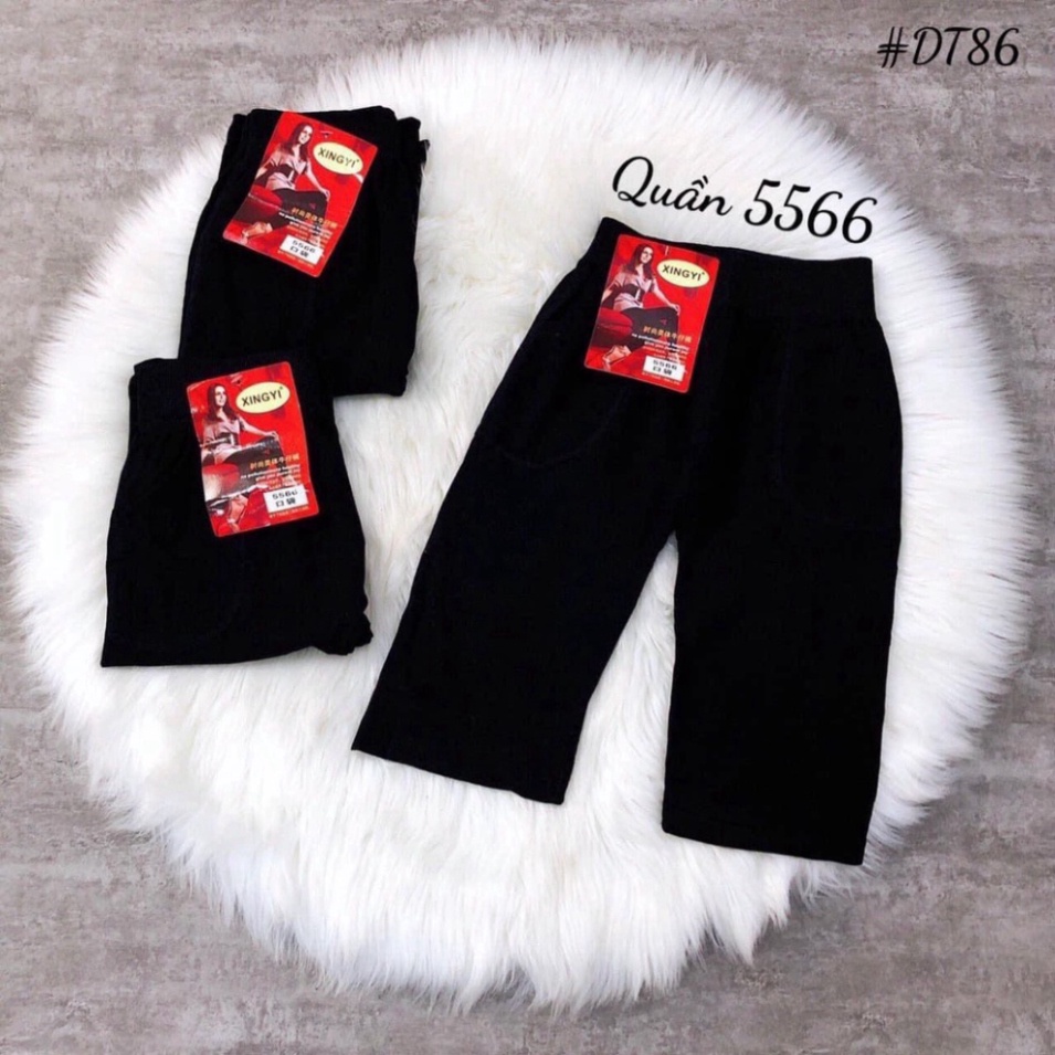 Quần legging nữ lửng nâng mông 5566 lưng cao dày dặn cao cấp siêu co giãn (sỉ lẻ)