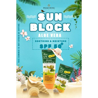Kem chống nắng ốc sên (Ekel Soothing ＆ Moisture Snail Sun Block)