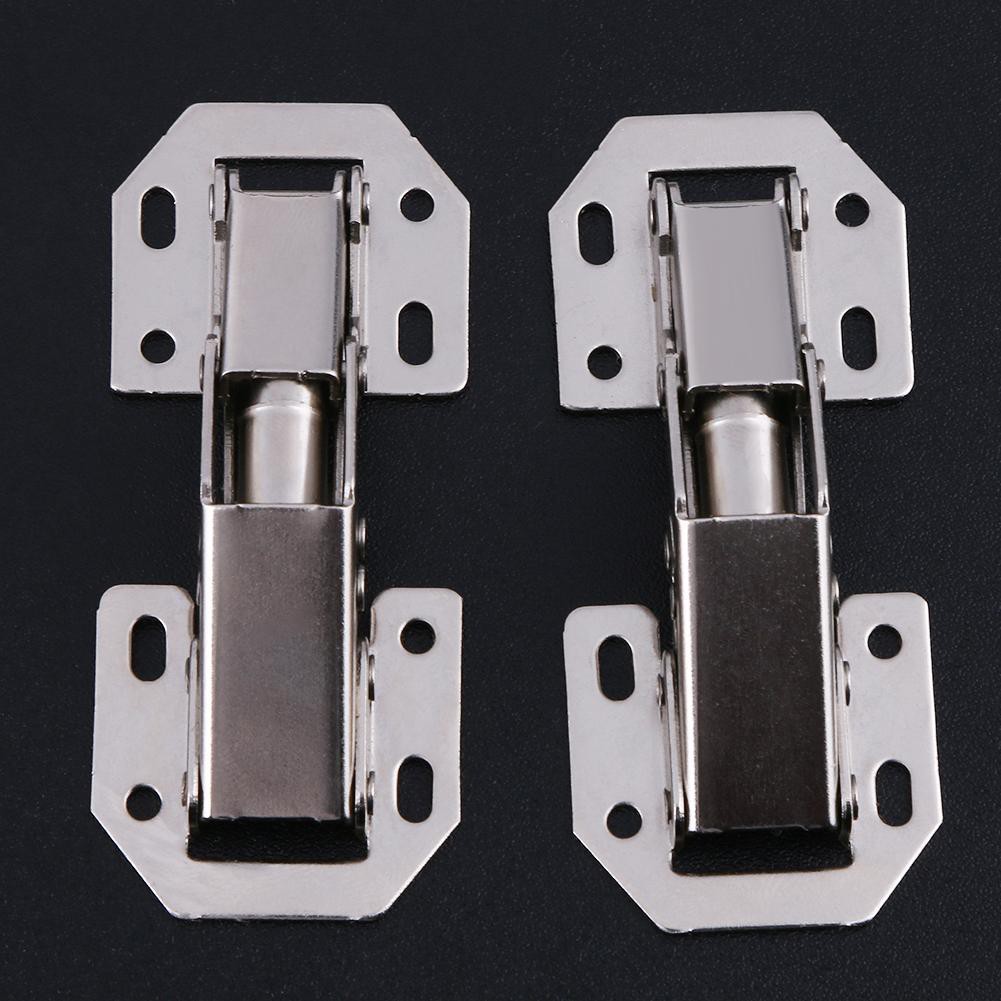 Set 10 bản lề lò xo hình ếch dùng cho khóa tủ không cần khoan lỗ
