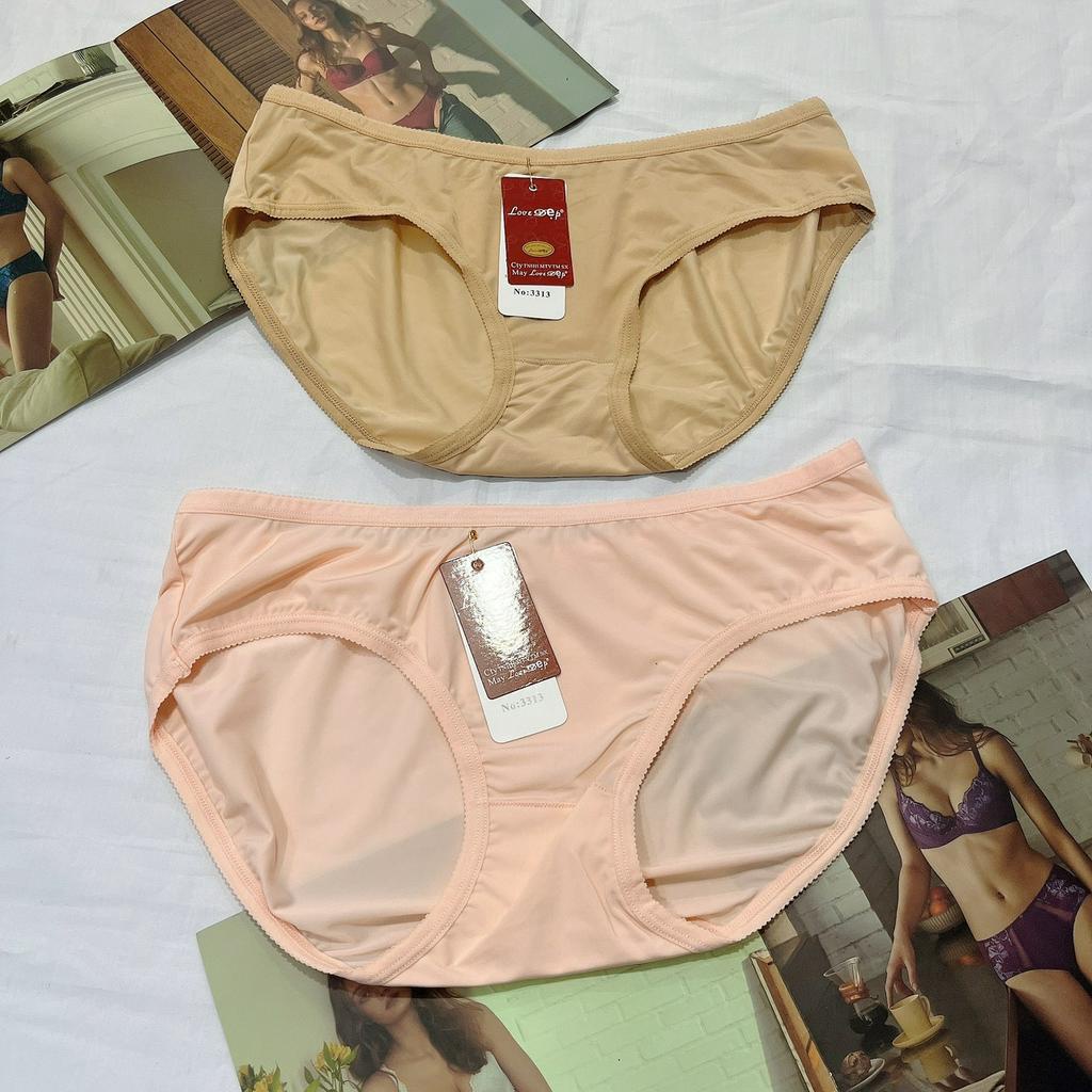 Quần lót nữ thun lạnh trơn cao cấp 3313 cạp thấp lưng chất liệu mềm mịn thoáng mát size 40kg-50kg