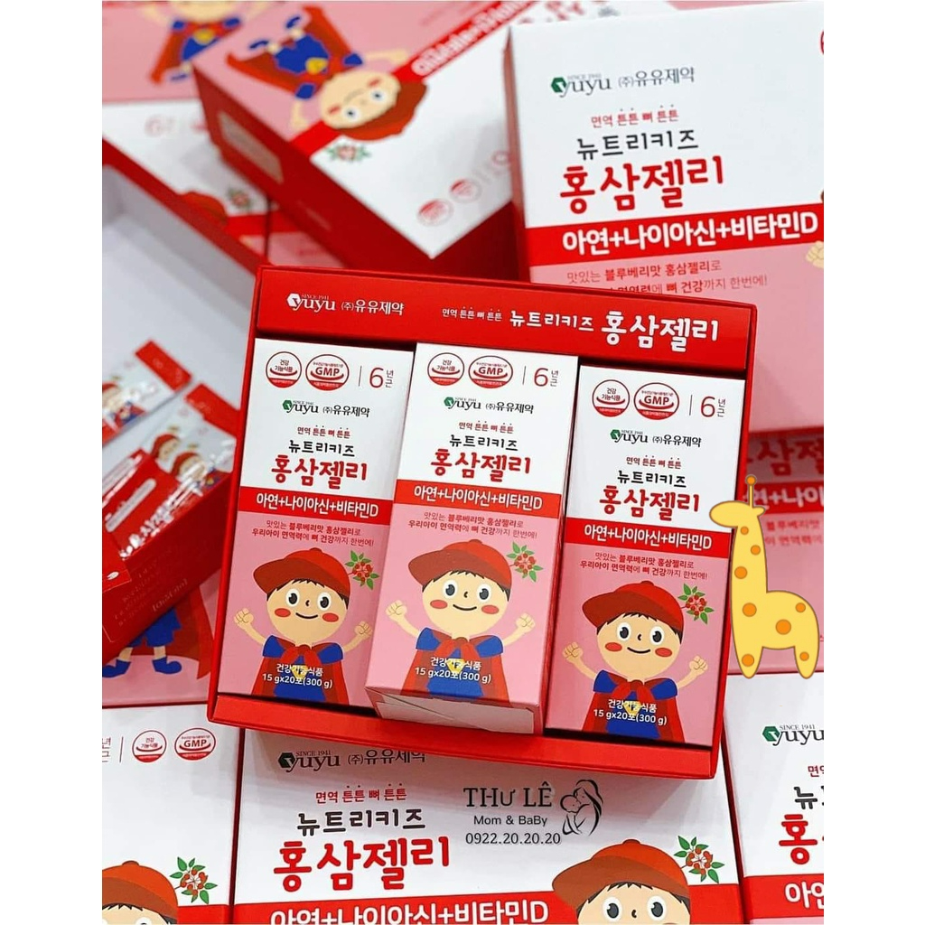 Thạch Yuyu Hồng Sâm Hàn Quốc Thơm Ngon Bổ Dưỡng Tăng Cường Hệ Miễn Dịch Cho Bé Cao Lớn