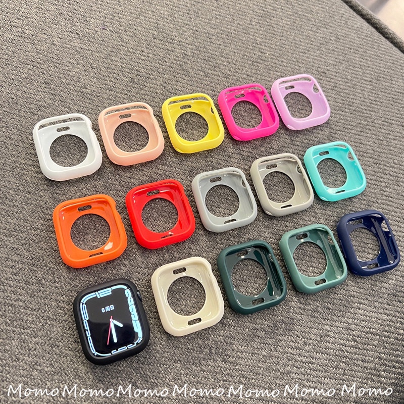 Ốp Bảo Vệ Bằng Silicon Mềm Cho Apple Watch Series 7 6 SE 5 4 3 2 1 41MM 45MM 40MM 44MM