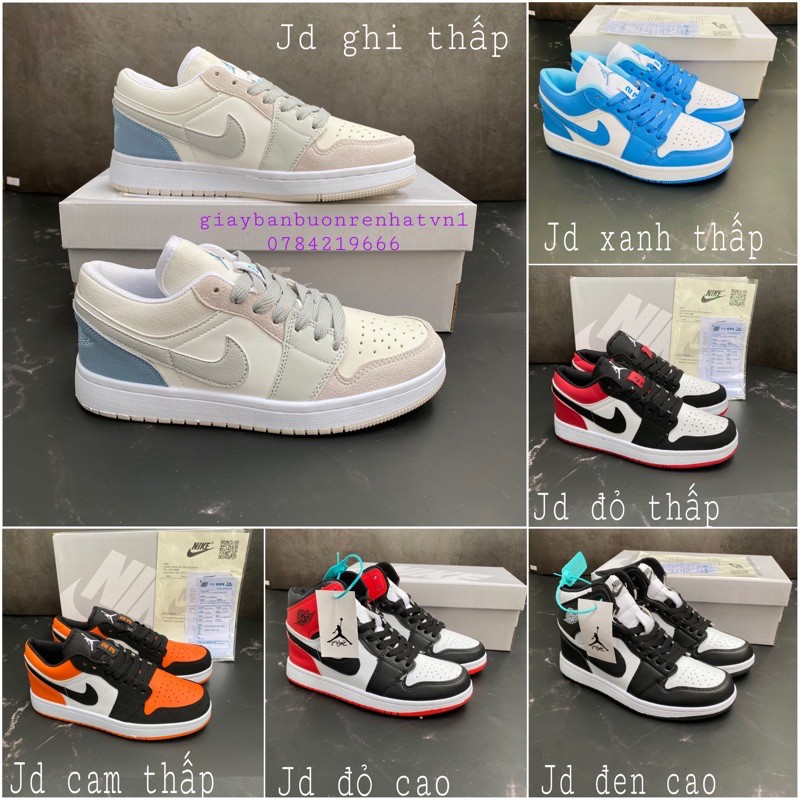 Giầy JD cao thấp nam nữ