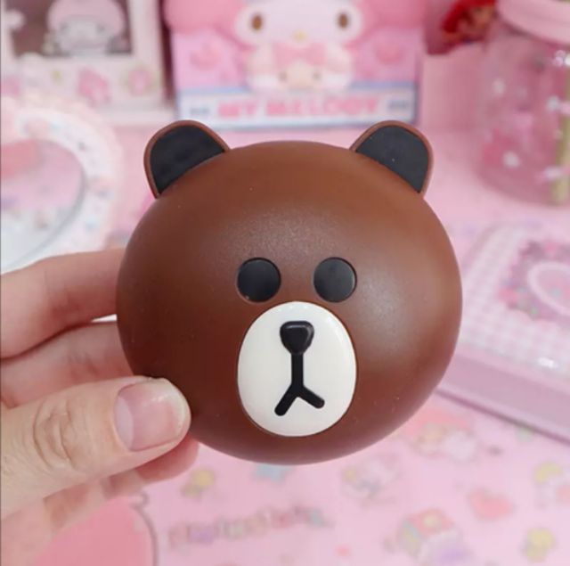Hộp đựng lens gấu brown