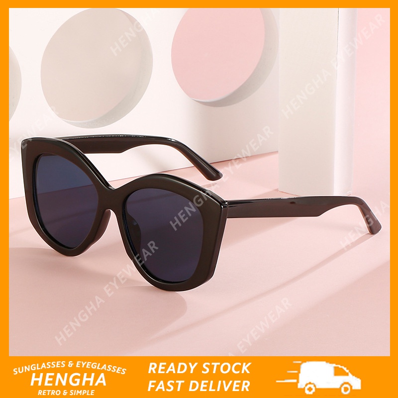 Kính Mát Mắt Mèo Oversize Thời Trang Retro Cho Nữ