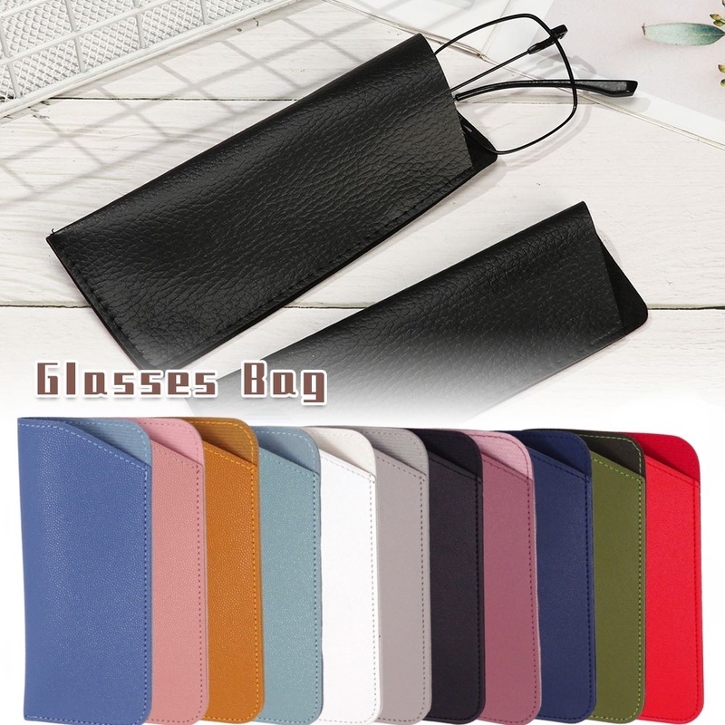 Túi Da PU Mềm Đựng Mắt Kính / Trang Sức Chống Bụi Màu Sắc Ngẫu Nhiên