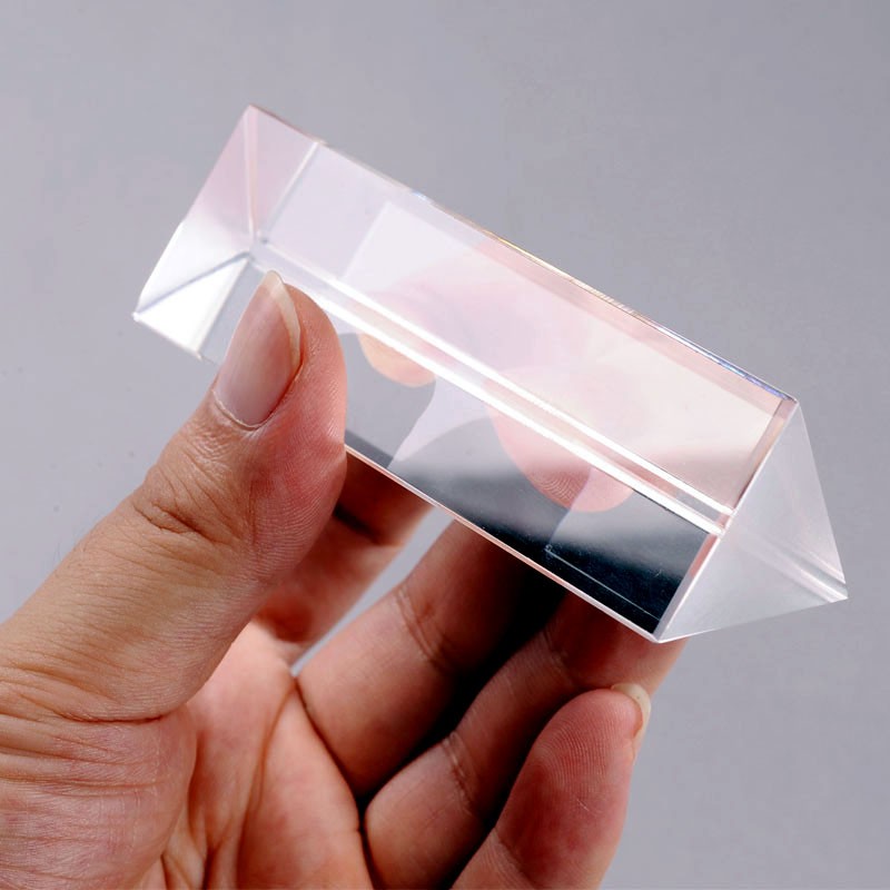 Lăng kính hình trụ tam giác chiều dài 4 inch dùng trong giảng dạy môn vật lý