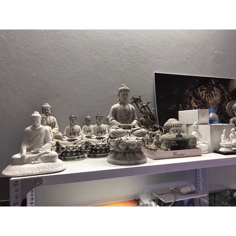 Tượng phật adida cao 30cm trang trí tiểu cảnh, sân vườn, non bộ độc đáo