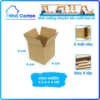 [HỘP ĐẸP]  50 hộp carton size 6x6x6 hộp đựng mỹ phẩm giấy cứng hộp siêu đẹp.