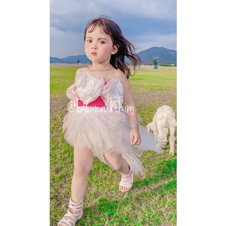 Set áo hoa kèm chân váy tutu siêu xinh cho bé yêu