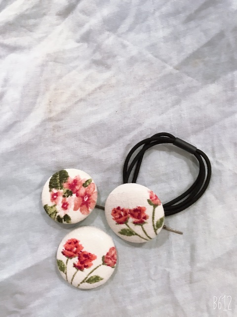 Cột tóc handmade thêu hoa/hoạ tiết/ vẽ hình ngộ nghĩnh