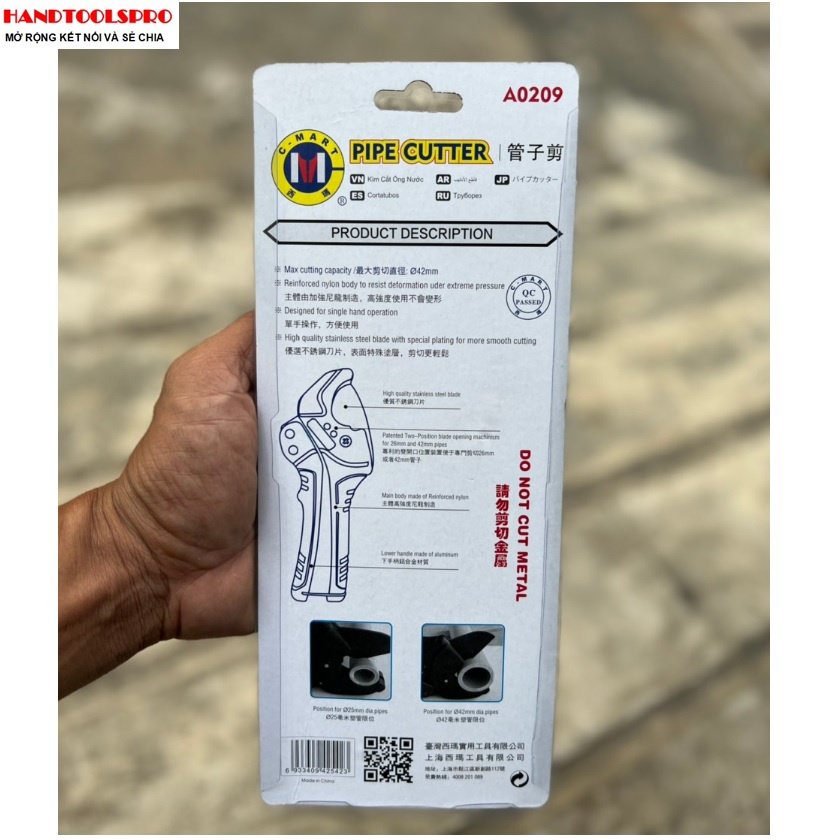 Kéo cắt ống nhựa PVC 26-42mm A0209 C-MART