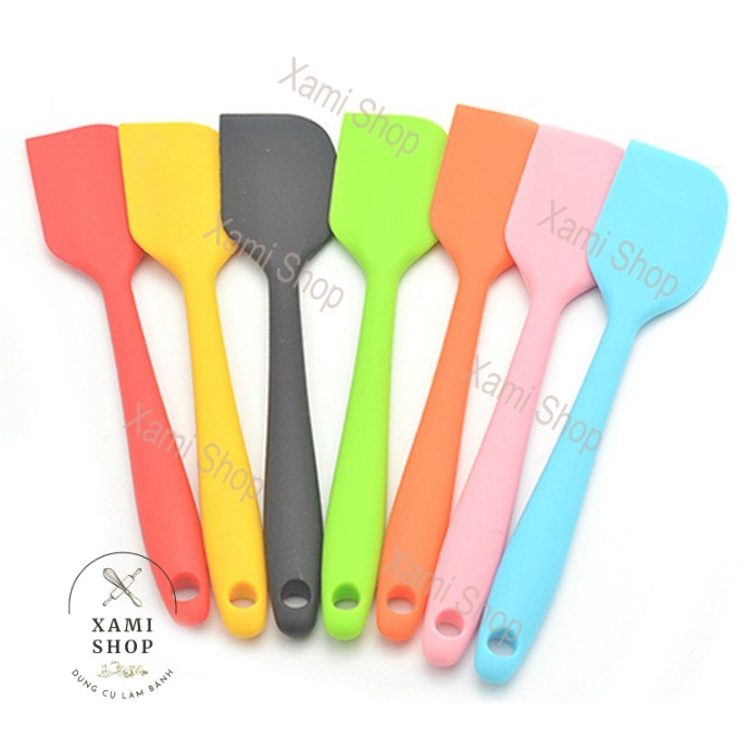 Đồ Làm Bánh Phới Silicon 28cm Spatula Phới Dẹt Phới Trộn Bột Làm Bánh Xamishop