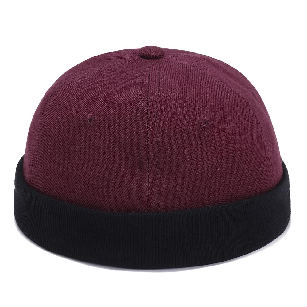 Mũ bucket màu trơn phong cách retro