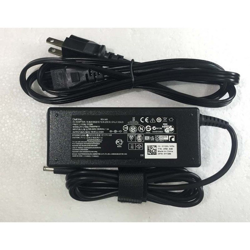 Sạc cho Laptop Dell 19.5V 3.34A 65W chân kim nhỏ 4.5 x 3.0mm Hàng Nhập Khẩu Bảo Hành 12 Tháng