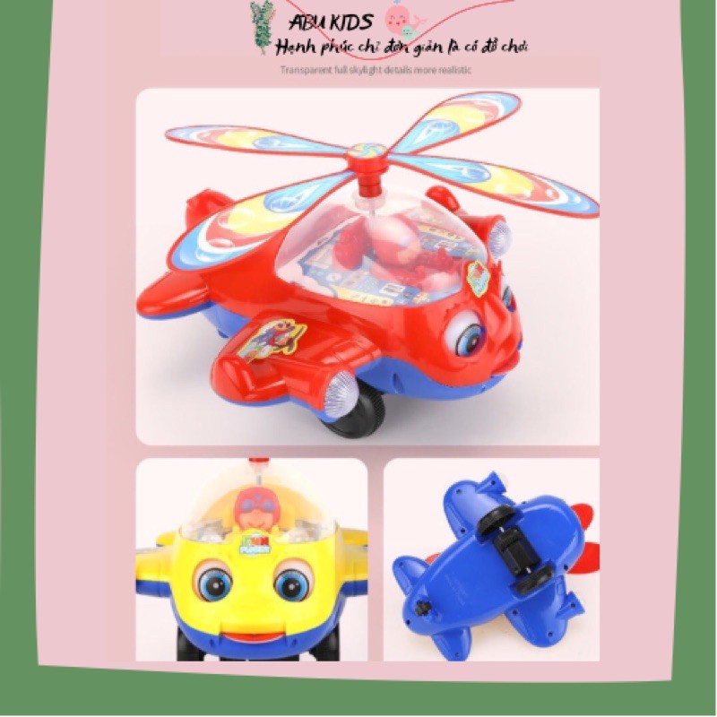 Xe đẩy cho bé tập đi - Đồ chơi cho bé hình máy bay 22x20x15cm kèm gây đẩy tập đi vui nhộn tạo động lực đi cho bé A384