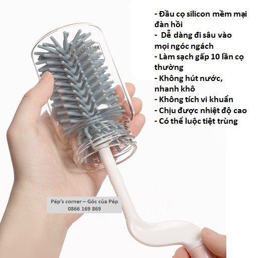 Cọ bình silicon hai chi tiết