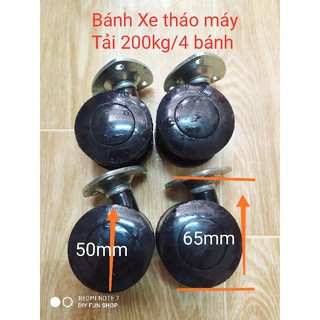 Bánh xe tháo máy Nhật tải 200kg/4 bánh