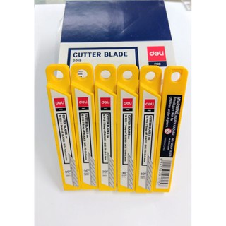 10 cái Lưỡi dao trổ 30 độ deli - lưỡi dao dọc giấy deli loại bé 9mm