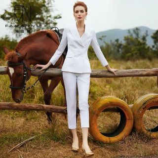 Set vest nút bọc quần 9 tấc