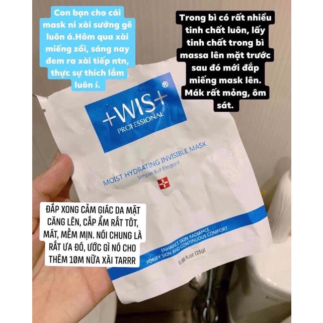 Mặt nạ dưỡng ẩm WIS+ ngừa mụn và làm sáng da làm dịu da kiểm soát dầu