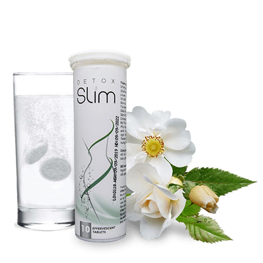 Viên sủi giảm cân Detox Slim hỗ trợ giảm cân mỡ máu 10 viên - Healthy Pharmacy