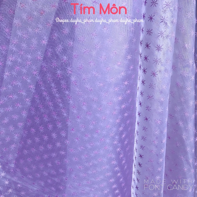 ☀️VẢI VOAN KÍNH IN BÔNG TUYẾT XINH XẮN☀️