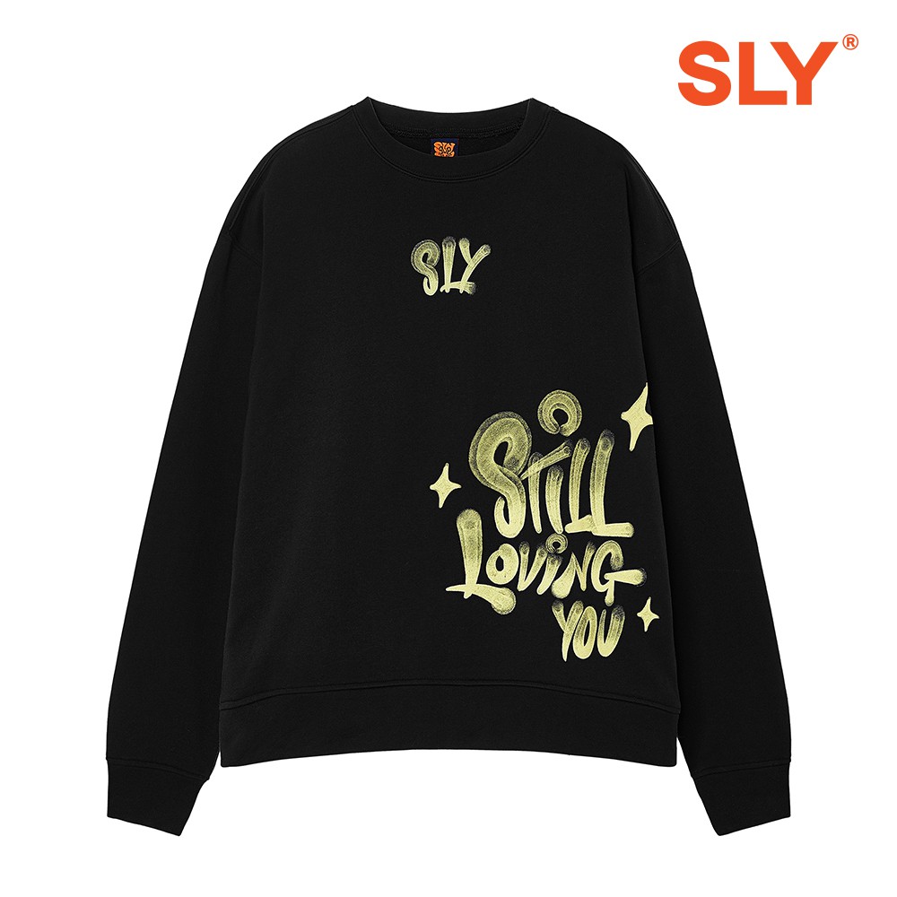 ÁO SWEATER NỈ CHÂN CUA SLY GRAFFITI ĐEN