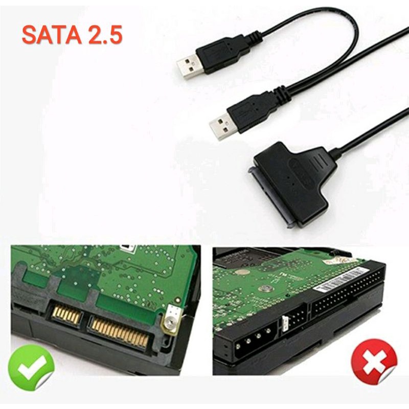 Cáp chuyển đổi USB 2.0 sang IDE SATA S-ATA 2.5 SSD HDD