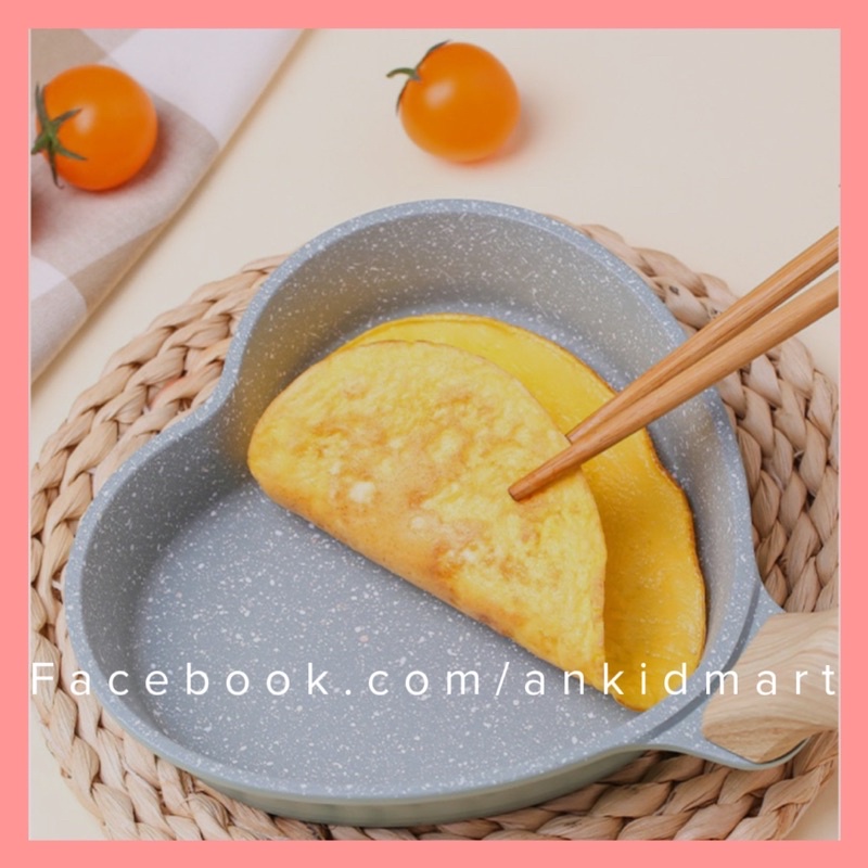 Chảo mini hình trái tim bằng đá cao cấp