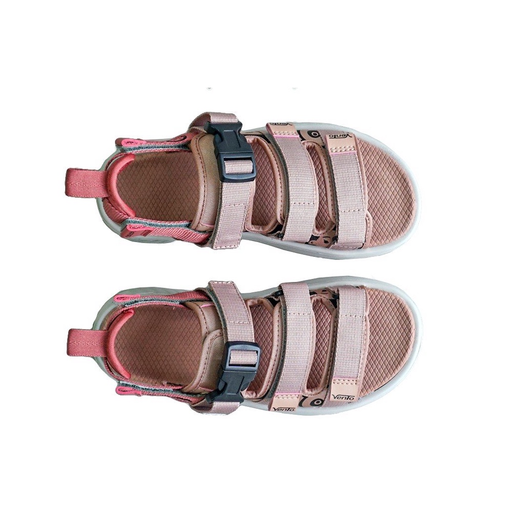 Sandal Vento nữ chính hãng SD-NB80 màu be nâu BEIGE BROWN, Dép quai sau tháo rời đế bằng đi học