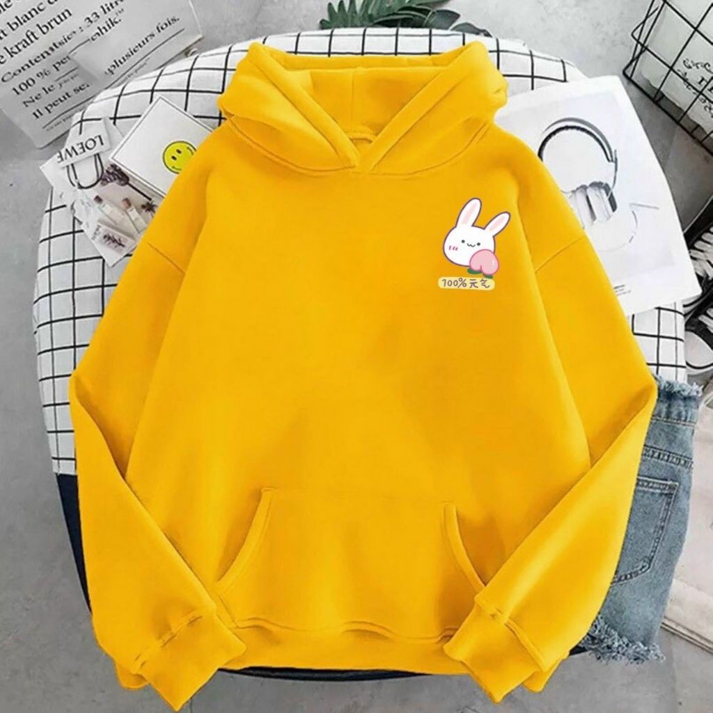 [ FREE SHIP_59K ] ÁO KHOÁC HOODIE NỈ UNISEX IN THỎ TRÁI TIM SIÊU CUTE ÁO KHOÁC HOODIE LOCAL BRAND | BigBuy360 - bigbuy360.vn