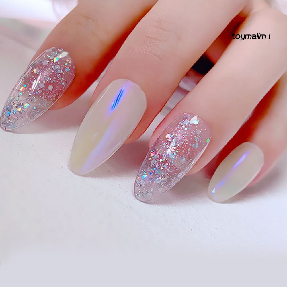 Lọ gel sơn móng kim tuyến 6ml trang trí lấp lánh nhiều màu sắc