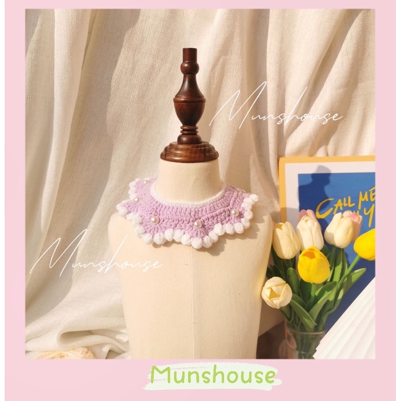 Yếm xinh đính ngọc trai các màu cho thú cưng