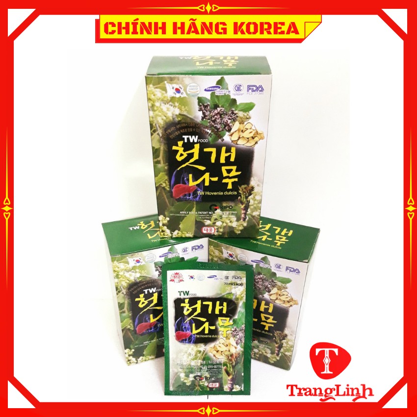 Bổ gan hàn quốc Taewoong Food, hộp 30 gói - Nước bổ gan Hovenia chính hãng - tranglinhkorea