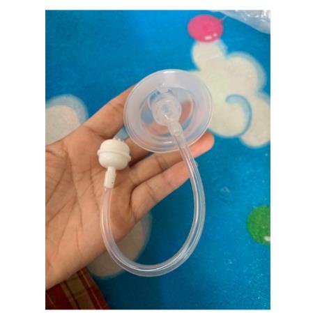 Mẫu Mới - Núm Ty Thay Thế Cổ Rộng Chống Sặc Kèm Ống Hút Cho Bé