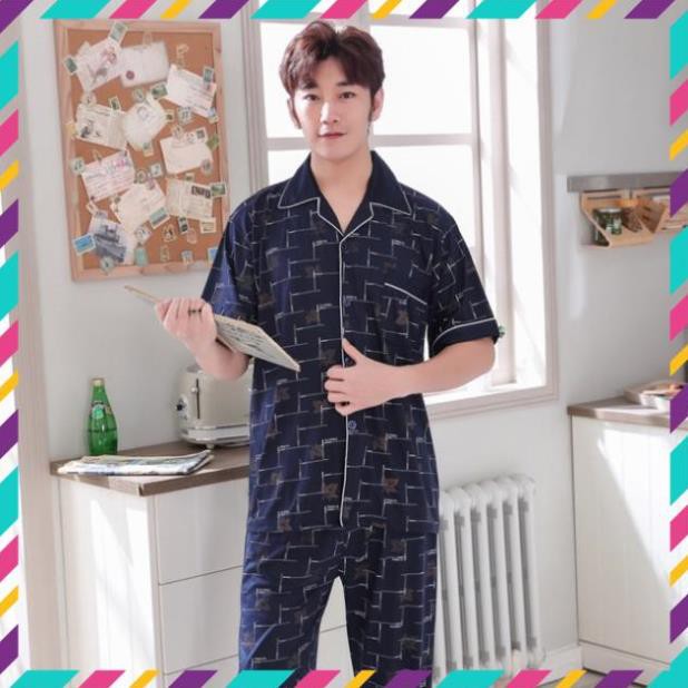 Đồ ngủ pijama nam chất lụa cao cấp [Hàng quảng châu]