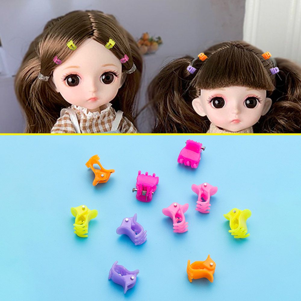 Set 10 kẹp tóc 1cm xinh xắn cho búp bê