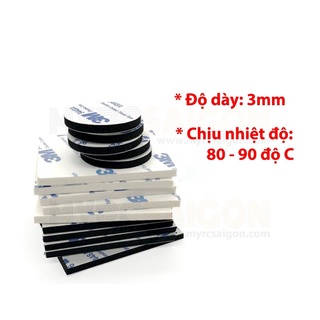 Miếng dán 2 mặt 3M tròn trang trí xe hơi