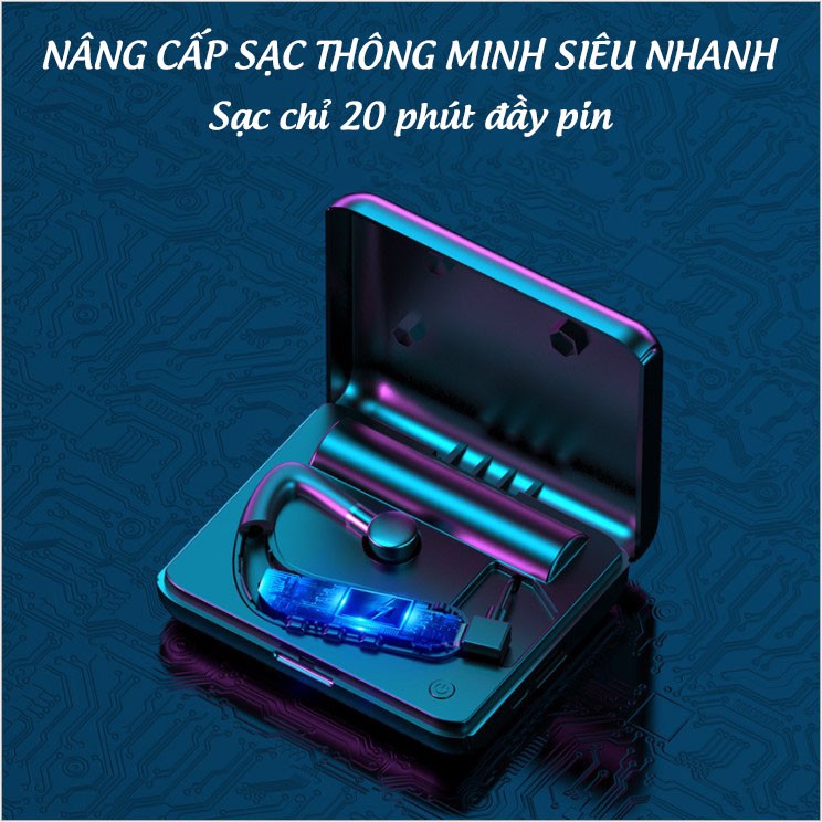 【COD】Tai Nghe Bluetooth Amoi Y11 CẢM ỨNG VÂN TAY; Cốc Sạc Kiêm Sạc Dự Phòng 2000mAh; Hỗ trợ nghe nhạc, gọi thoại, xem phim