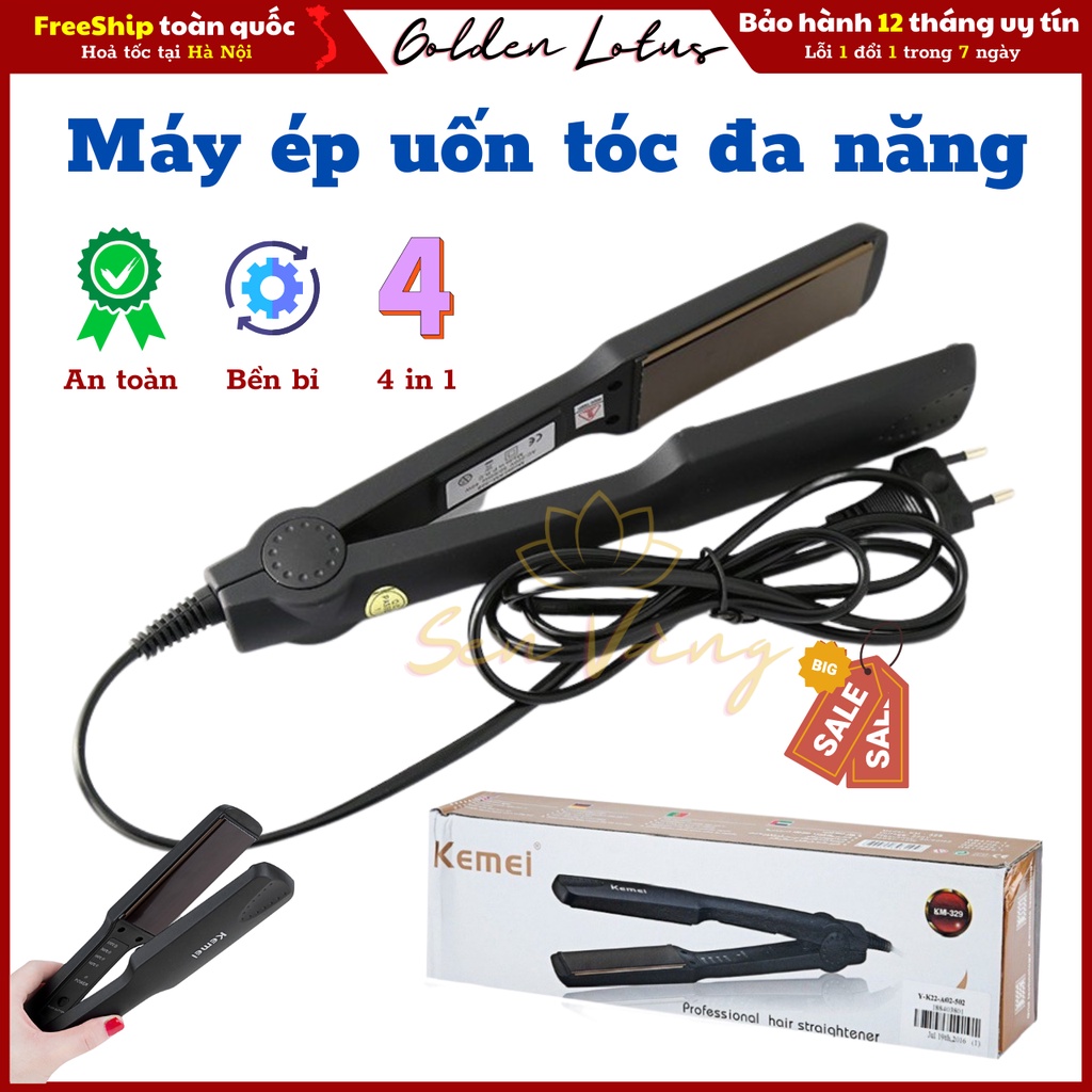 ⚡Thế giới làm đẹp⚡Máy ép tóc nâng cấp KEMEI 329 nhiều chế độ  4 Mức Chỉnh Nhiệt độ an toàn khi sử dụng