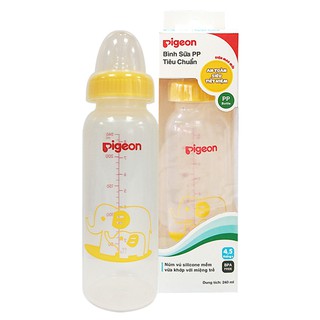 Bình sữa pp tiêu chuẩn pigeon- voi vàng 240ml