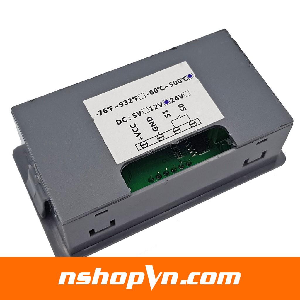 Bộ khống chế nhiệt độ Type-K 500 độ C 12 VDC / 220 VAC